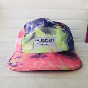 The Quiet Life NEON TIE DYE 5 PANEL CAMPER HAT